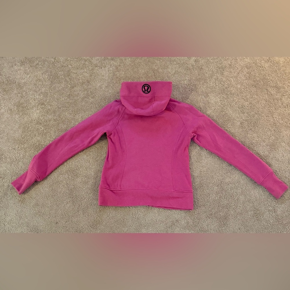 Vintage Lululemon Scuba Hoodie Sparkle Heathered Paris Pink Size 10 Rare 2011 - Picture 8 of 9